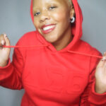 DST EMBOSSED RED HOODIE