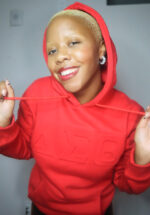 DST EMBOSSED RED HOODIE